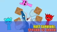 Play Raft Survival: Sprunki vs Shark! now!